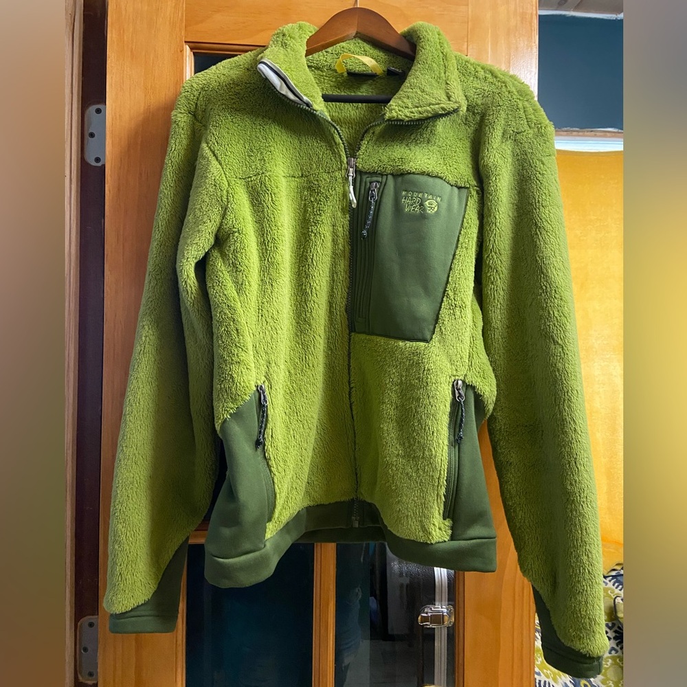 Mountain Hardwear Fuzzy Green Jacket Large